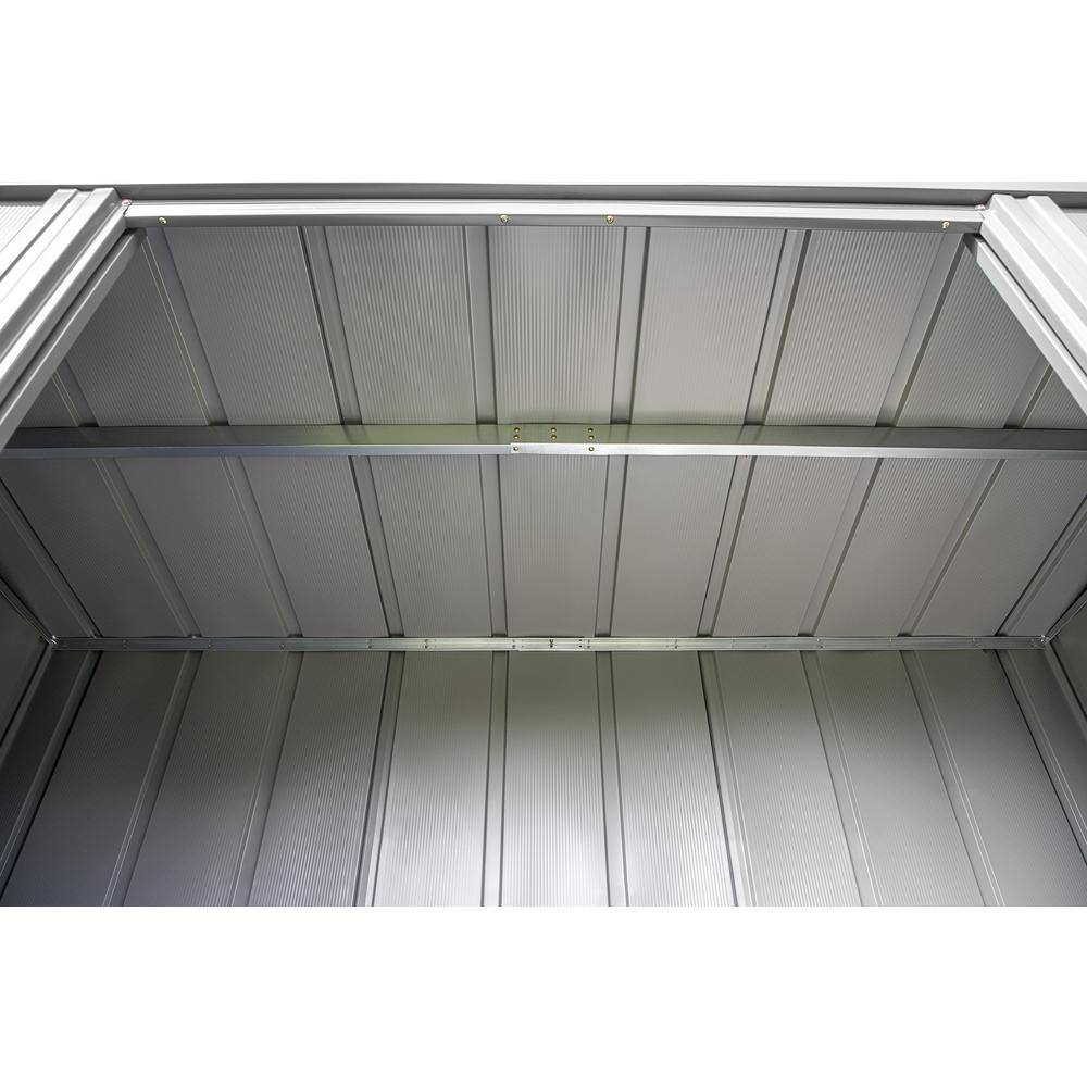 10 ft. x 4 ft. Flute Grey Galvanized Steel Storage Shed