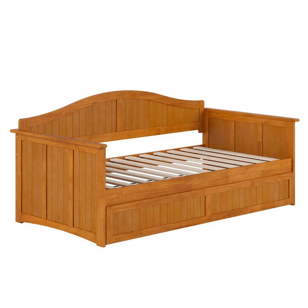 Nantucket Light Toffee Twin Wood Daybed with Trundle