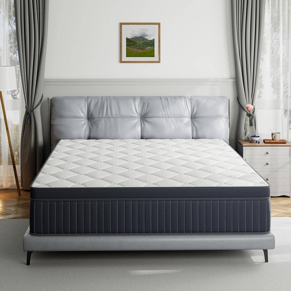 Babo Care King Medium Hybrid Gel Memory Foam 12 in. Innerspring Support and Breathable with Cooling Gel Infused Mattress