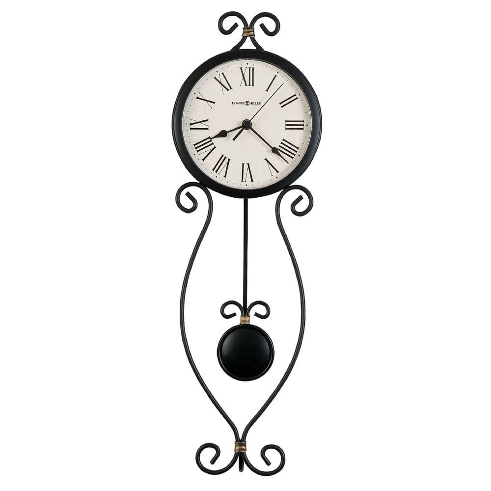 Howard Miller IVana Black Wall Clock 625495 - The Home Depot