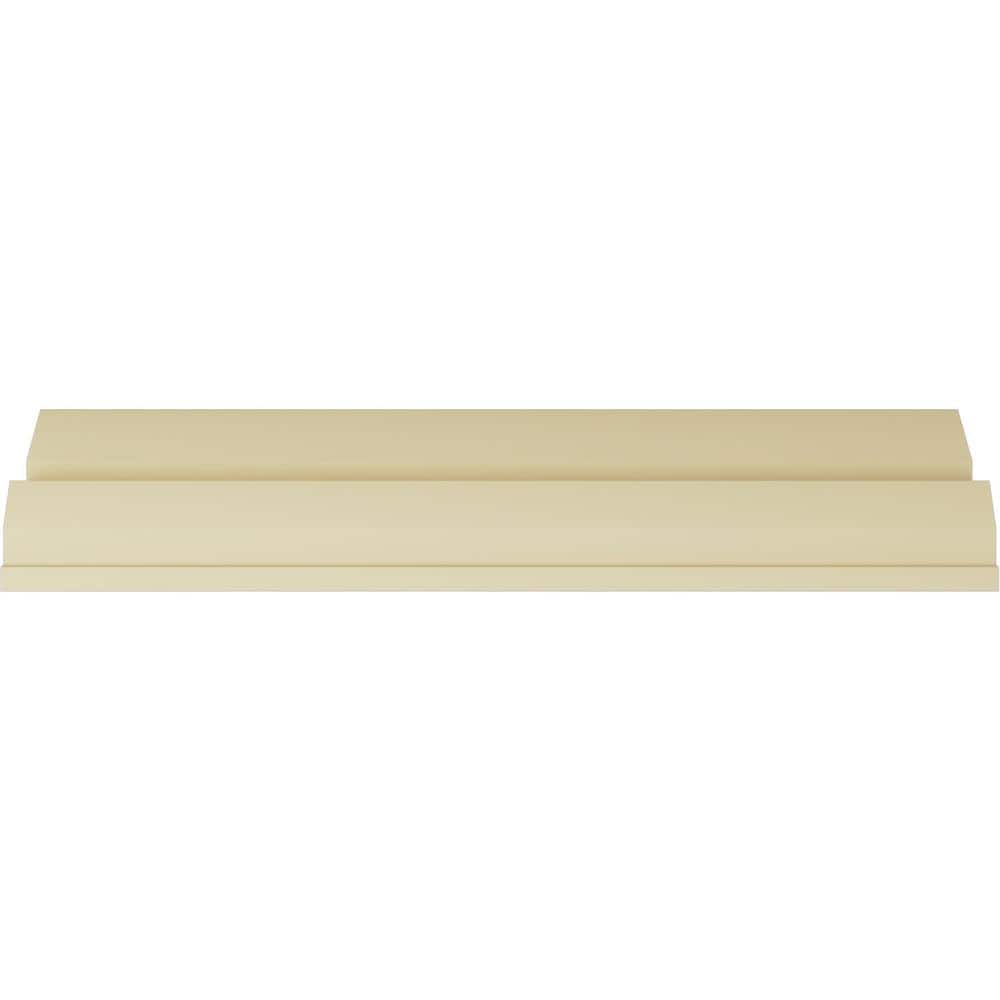 Primed White Polyurethane Geometric Crown Moulding Sample