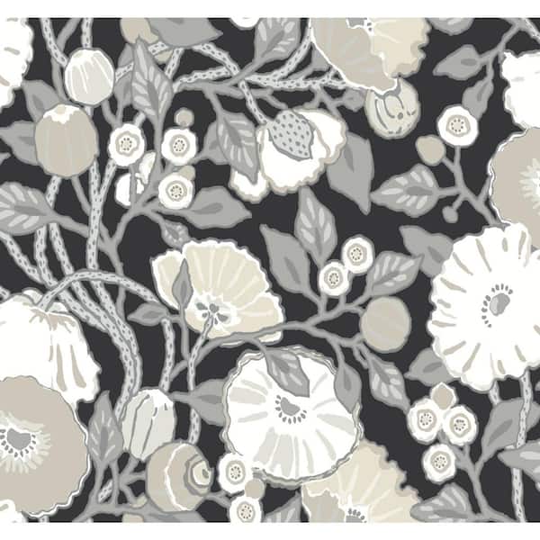 York Wallcoverings 60.75 sq.ft. Cream Vincent Poppies Wallpaper