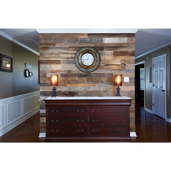 3/8 in. x 4 ft. Multi-Width Multi-Color Kiln Dried Barnwood Kit (10.2 sq. ft.)