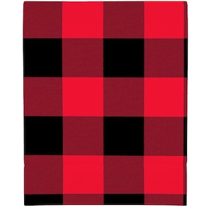 Red Plaid Polyester Crib Sheet