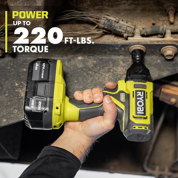 Cordless Drill Ryobi 18v One+ Impact Wrench Starter Kit RYOBI ONE+