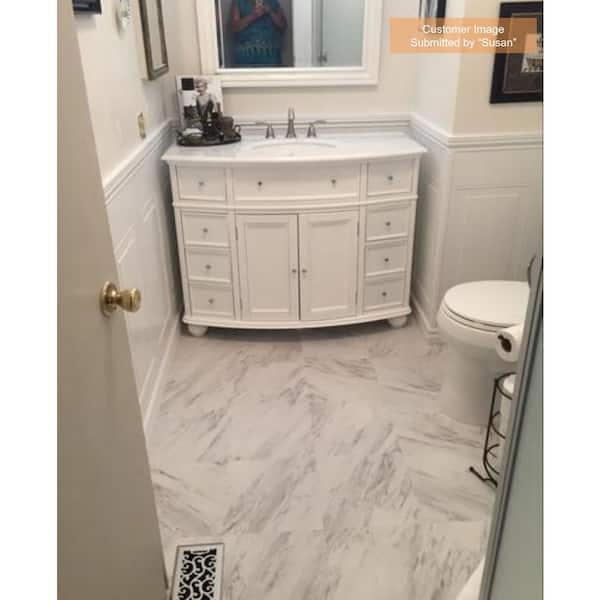 Carrara Grande WHITE iD inspiration High Traffic 70 Luxury Vinyl Tiles