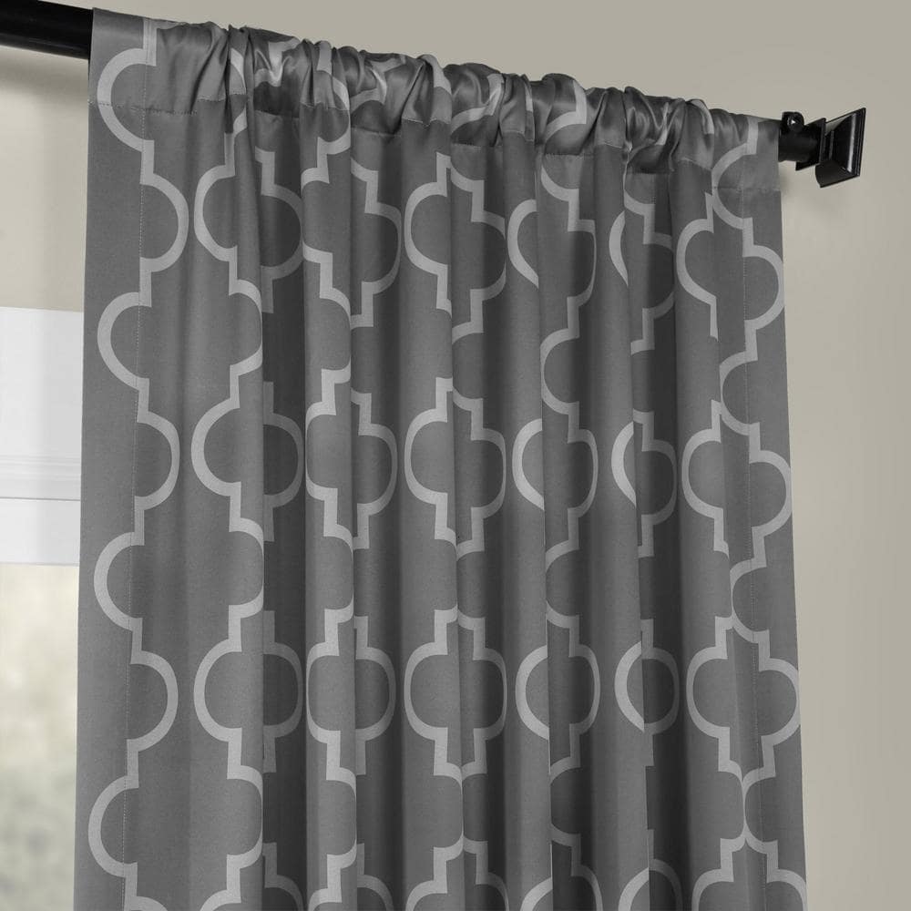 Seville Gray and Silver Blackout Polyester Window Panel