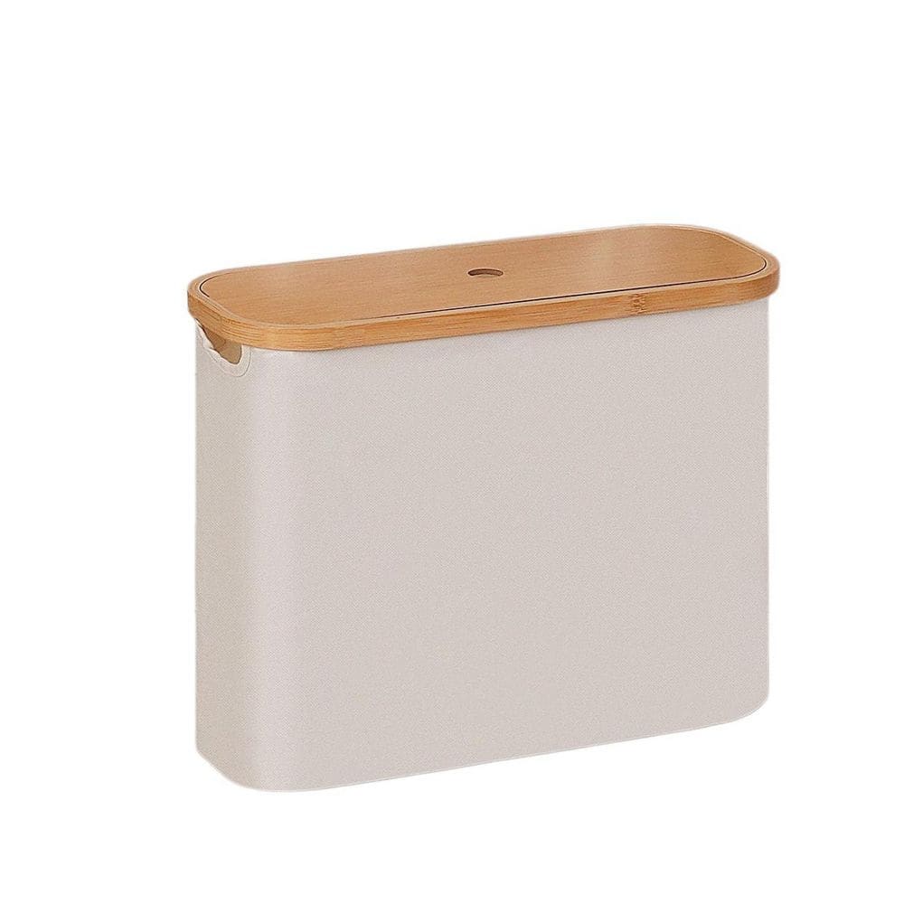 Freestanding Toilet Paper Holder in Beige with Lid, Toilet Paper Basket, Made of Oxford Fabric, Easy to Assemble price history on PriceWatchPro