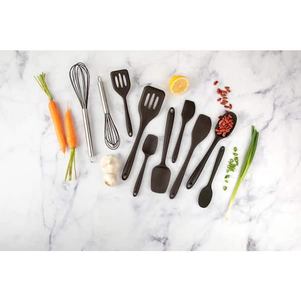 Core Kitchen 10-Piece Onyx Large and Mini Essential Silicone Utensil Set  32530-E - The Home Depot