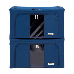 12 in. x 16 in. x 23 in. Multi Polyester Foldable Pop-Up Bin X- Large Sapphire Blanket Bag (2-Pack)
