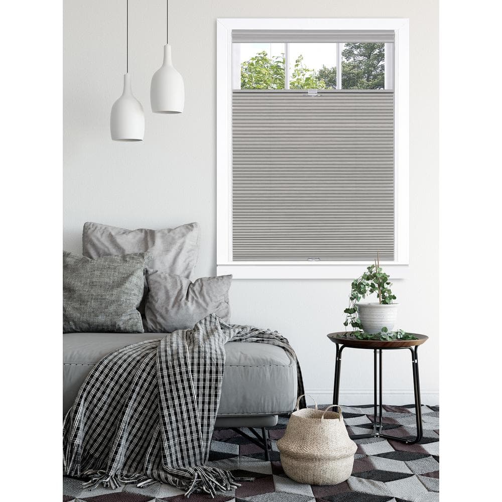 Dove Grey Cordless Top-Down Bottom-Up Cellular Fabric Shade 36x64