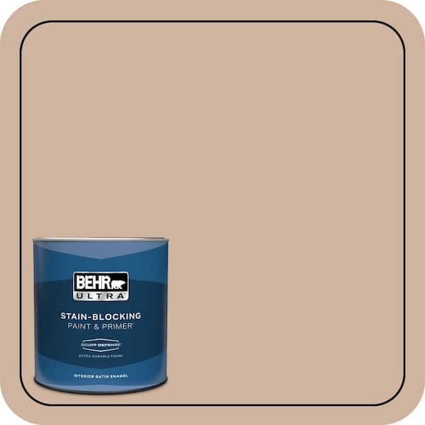BEHR ULTRA 1 qt. #BNC-01 Bauhaus Buff Extra Durable Satin Enamel Interior Paint & Primer