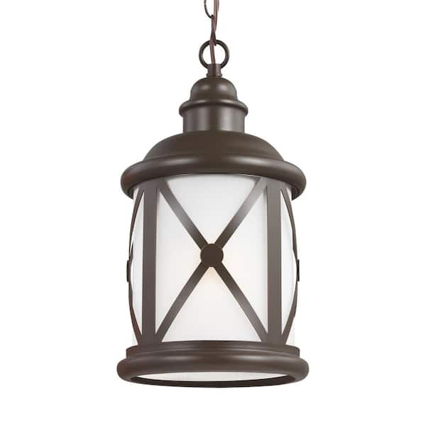 Generation Lighting Lakeview Antique Bronze 1-Light Outdoor Hanging Pendant with LED Bulb