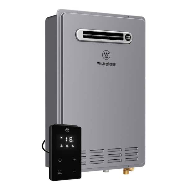Apolo Propane Gas Instant Hot Tankless Water Heater 180,000 BTU, Up to 8.1 GPM, Outdoor, 120V, CSA Certified, Gray