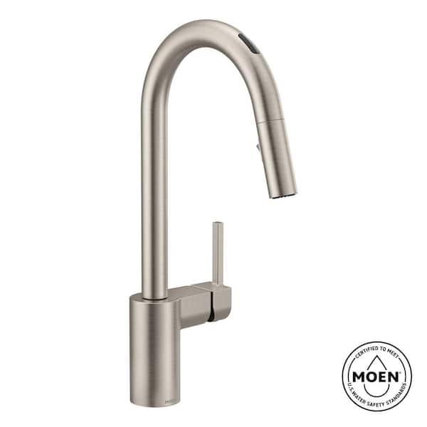Align Single-Handle Smart Touchless Pull Down Sprayer Kitchen Faucet with Voice Control and Power Clean in Stainless