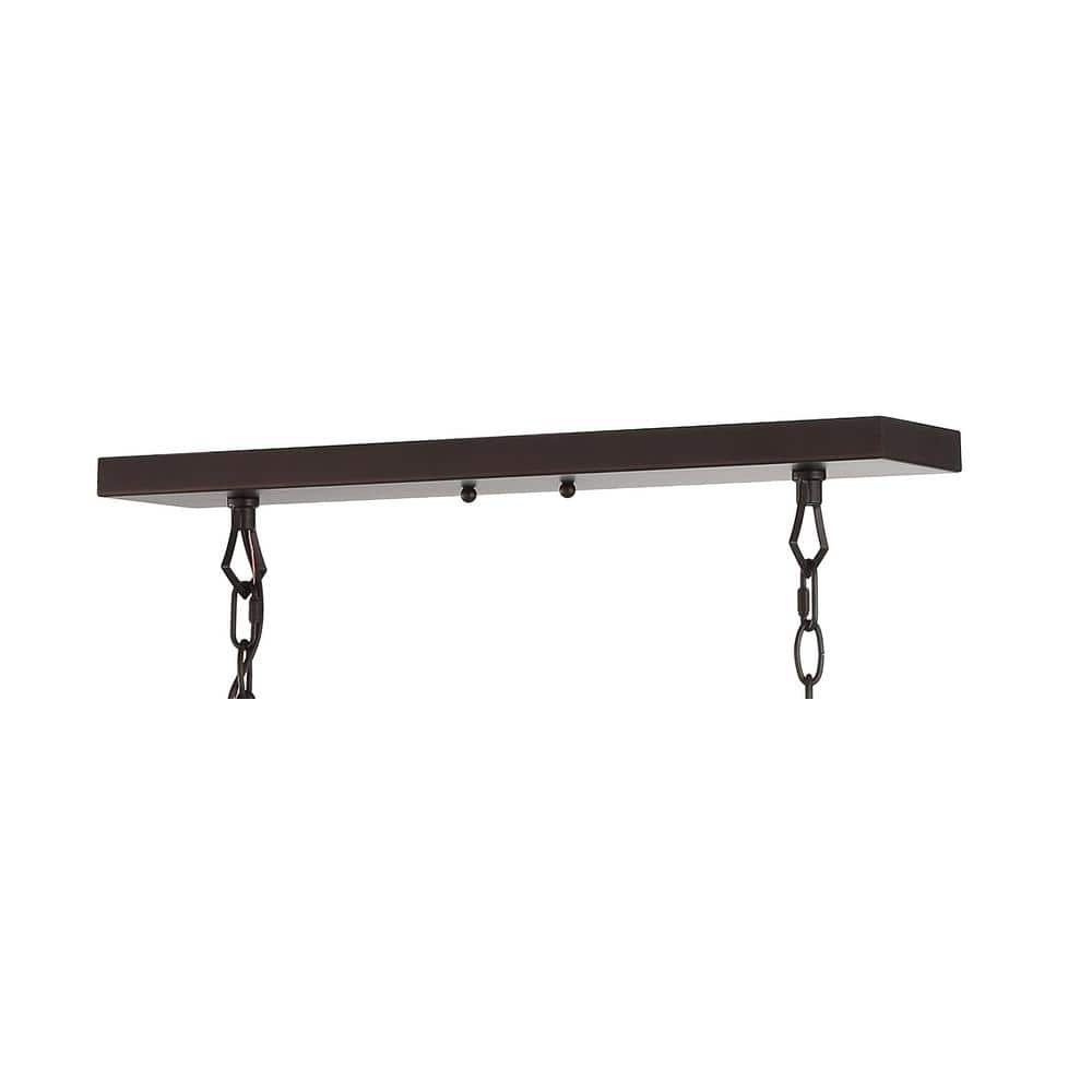 Pagoda 49" Oil Rubbed Bronze LED 6-Light Farmhouse Lantern Pendant