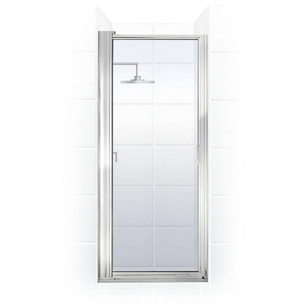 Coastal Shower Doors Paragon Series 22 in. x 65.5 in. Framed Maximum Adjustment Pivot Shower Door in Chrome with Clear Glass