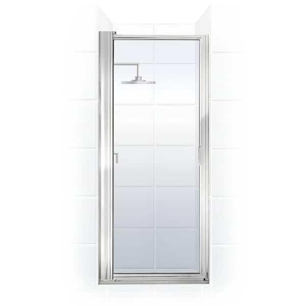 Coastal Shower Doors Paragon Series 26 in. x 65-5/8 in. Framed Maximum Adjustment Pivot Shower Door in Chrome and Clear Glass