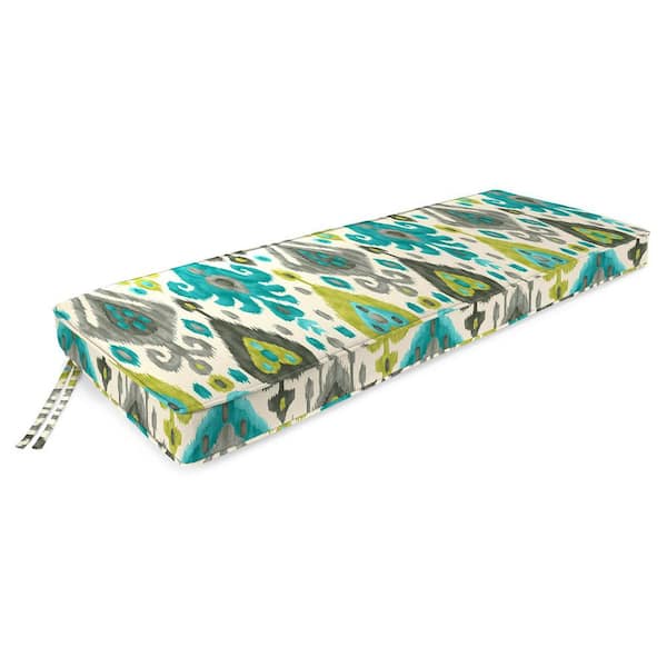 Jordan Manufacturing 47 in. W x 17 in. D x 3 in. T Rectangular Outdoor Bench Cushion in Paso Turquoise