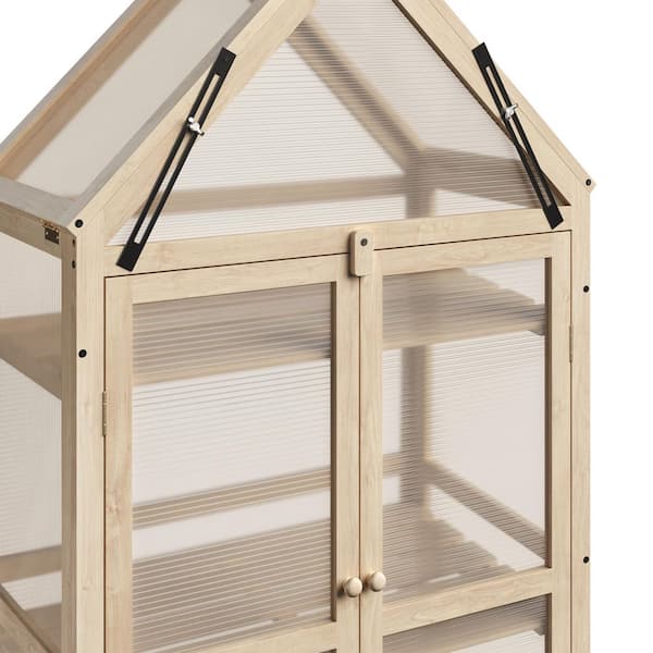 Pure Garden 16 in. W x 28 in. D x 52 in. H Wood Cold Frame