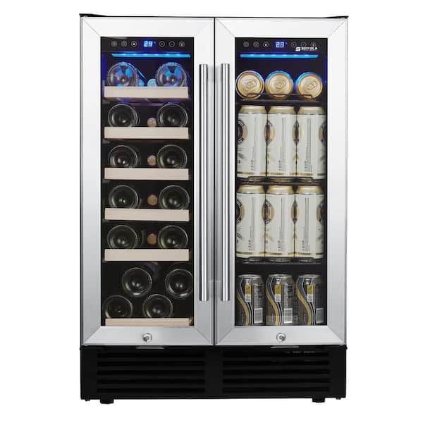 Unbranded 24 in. Wine Cooler Refrigerator Dual Zone Built-in or Freestanding Fridge with Temperature Memory Function
