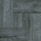 Grey Wood Parquet 12 in. x 12 in. Residential Peel and Stick Vinyl Tile (30 sq. ft. / case)