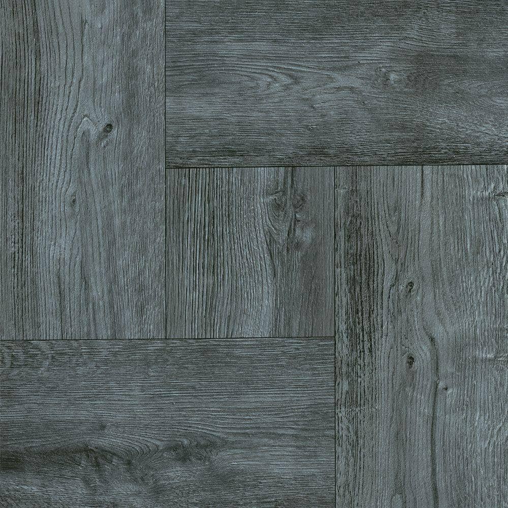 Trafficmaster Grey Wood Parquet 12 In, Parquet Vinyl Flooring Grey