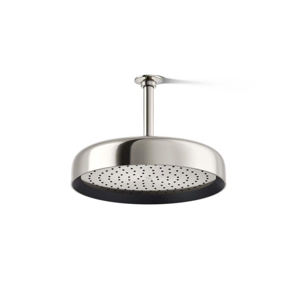 Statement Round 1-Spray Patterns 2.5 GPM 12 in. Ceiling Mount Rainhead Fixed Shower Head in Vibrant Polished Nickel price history on PriceWatchPro