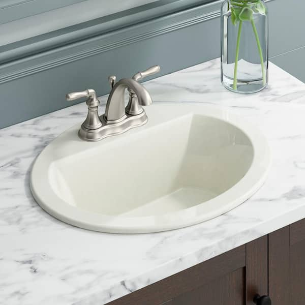 17 x 20 Oval Bone Plastic Sink for Mobile Home Manufactured Housing