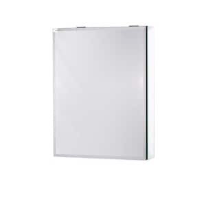 20 in. W x 26 in. H Large Rectangular Black and Sliver Aluminum Surface or Recessed Mount Medicine Cabinet with Mirror