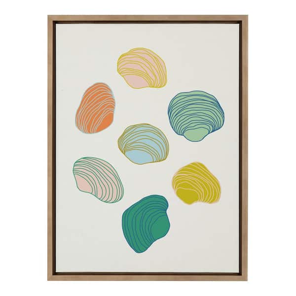 Kate and Laurel Sylvie Found by Alicia Schultz Framed Canvas Coastal Art Print 18 in. x 24 in.