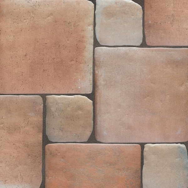 Benisa Marelle Cotto with Teja Taco 12 in. x 18 in. Porcelain Floor and Wall Tile (13.97 sq. ft. /Case)