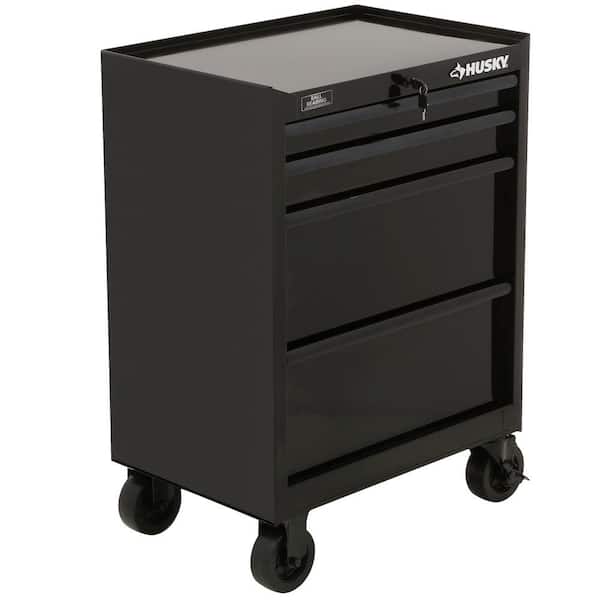 Husky 27 in. 4-Drawer All Tool Cabinet, Black