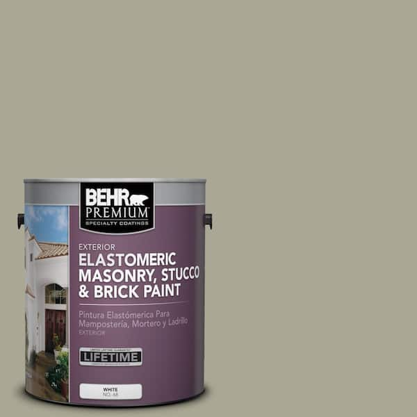 BEHR 1 gal. #N520-2 Silver Bullet Satin Interior/Exterior Masonry, Stucco  and Brick Paint 28001 - The Home Depot