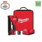 M12 12-Volt Lithium-Ion Cordless Cable Stapler Nailer Kit with 2.0Ah Battery, Charger and Bag