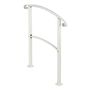 34 in. W x 50 in. White Iron Adjustable Handrails