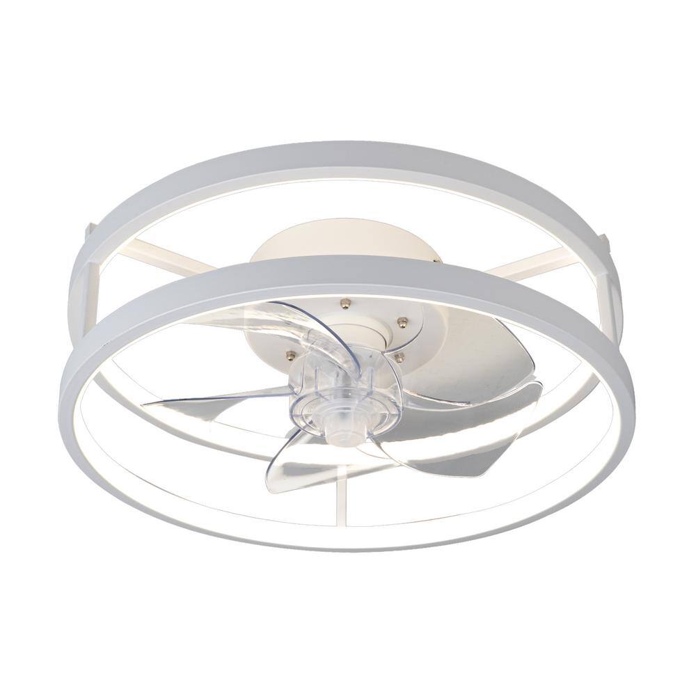 Indoor Blade Span 0.98 ft. White 11.8 in. Ceiling Fan with Light, 120-Volt,