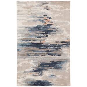 Ryenn Blue/Pink 8 ft. x 11 ft. Abstract Hand-Tufted Rectangle Area Rug