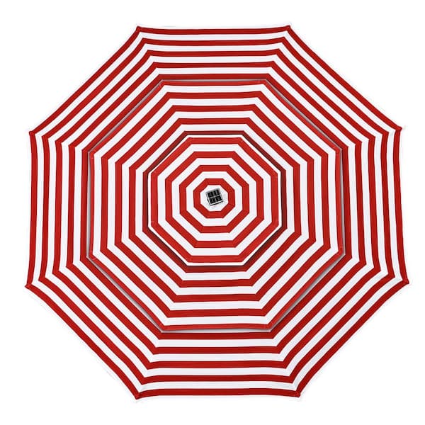 Sudzendf 10 ft. Red Stripe Tiers Umbrella Cover Replacement