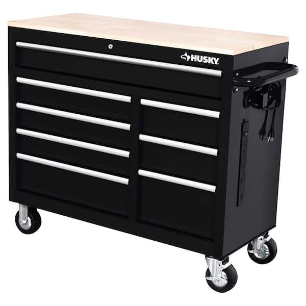 Reviews for Husky 42 in. W x 18.1 in. D 8Drawer Black Mobile Workbench