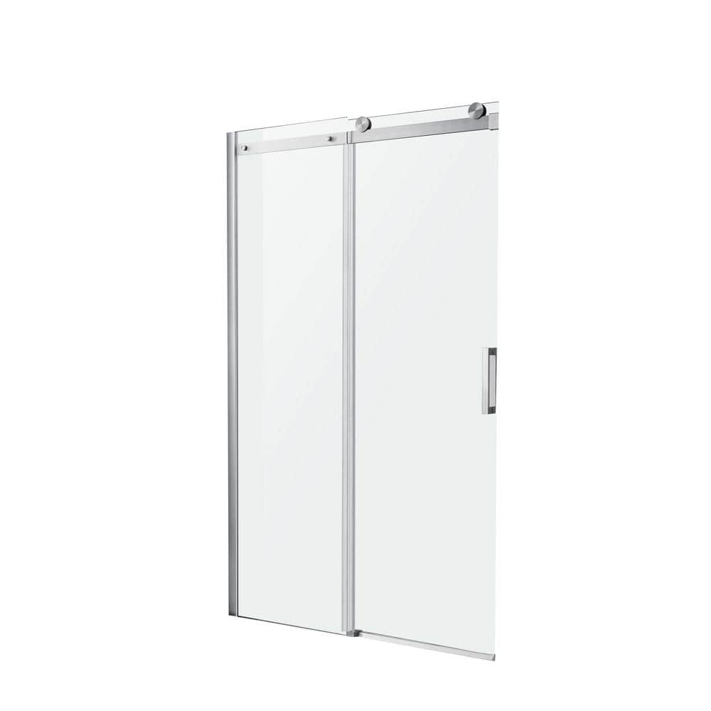 Rhodes 60" x 76" Frameless Sliding Shower Door in Brushed Nickel
