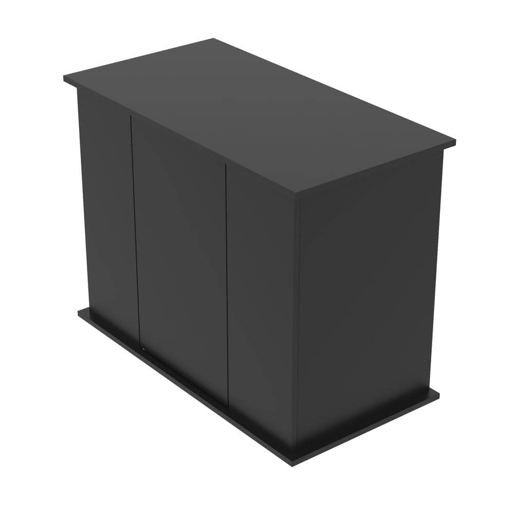 Black Contemporary Solid Top Aquarium Stand Cabinet