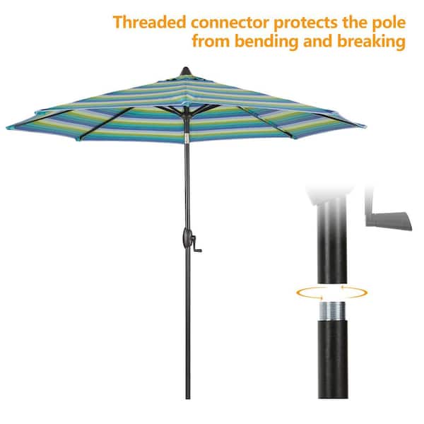 bending patio umbrella 9 ft. Sunbrella Market Patio Umbrella in Seville Seaside