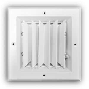6 in. x 6 in. 2-Way Square Wall/Ceiling Register, White