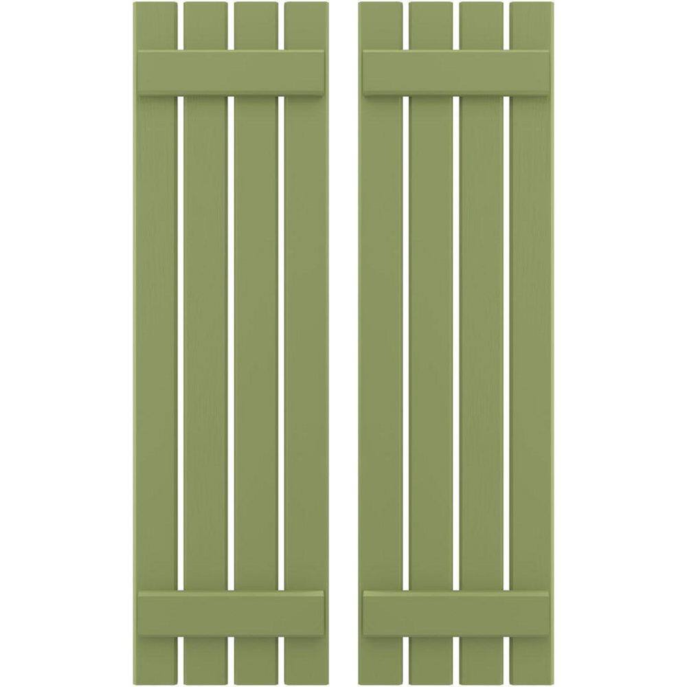 15-1/2 in. W x 78 in. H Americraft 4-Board Exterior Real Wood Spaced Board and Batten Shutters in Moss Green price history on PriceWatchPro