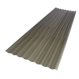 2.2 ft. x 8 ft. Corrugated Polycarbonate Roof Panel in Solar Gray