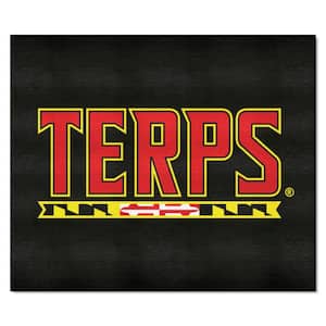 Maryland Terrapins Black 5 ft x 6 ft. Tailgater Area Rug