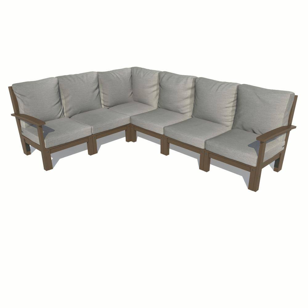 Highwood Bespoke Deep Seating 6Piece Plastic Outdoor Sectional Sofa