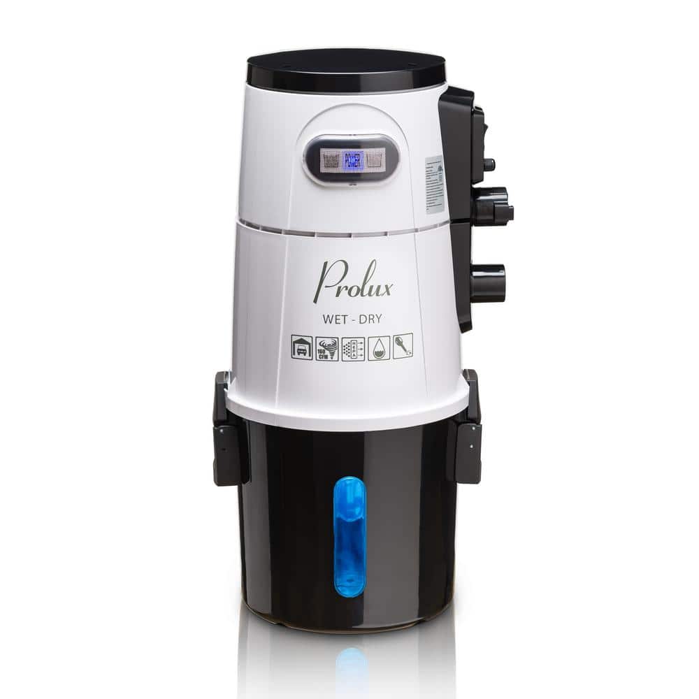 Prolux White Wall Mounted Wet/Dry Garage Vacuum with HEPA Filter
