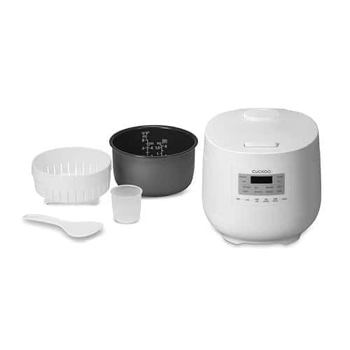 CUCKOO 6-Cup White Micom Rice Cooker with Nonstick Inner Pot